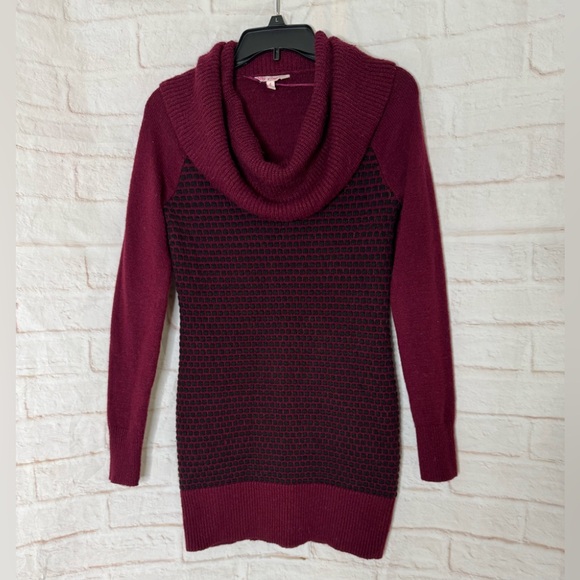 Candie's Sweaters - Candie's  burgundy Cowl Neck Sweater Dress size L